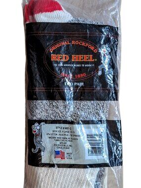 Fox River Red Heel Monkey Socks 2 Pairs X LARGE 12-13 USA Cotton w/ Instructions
